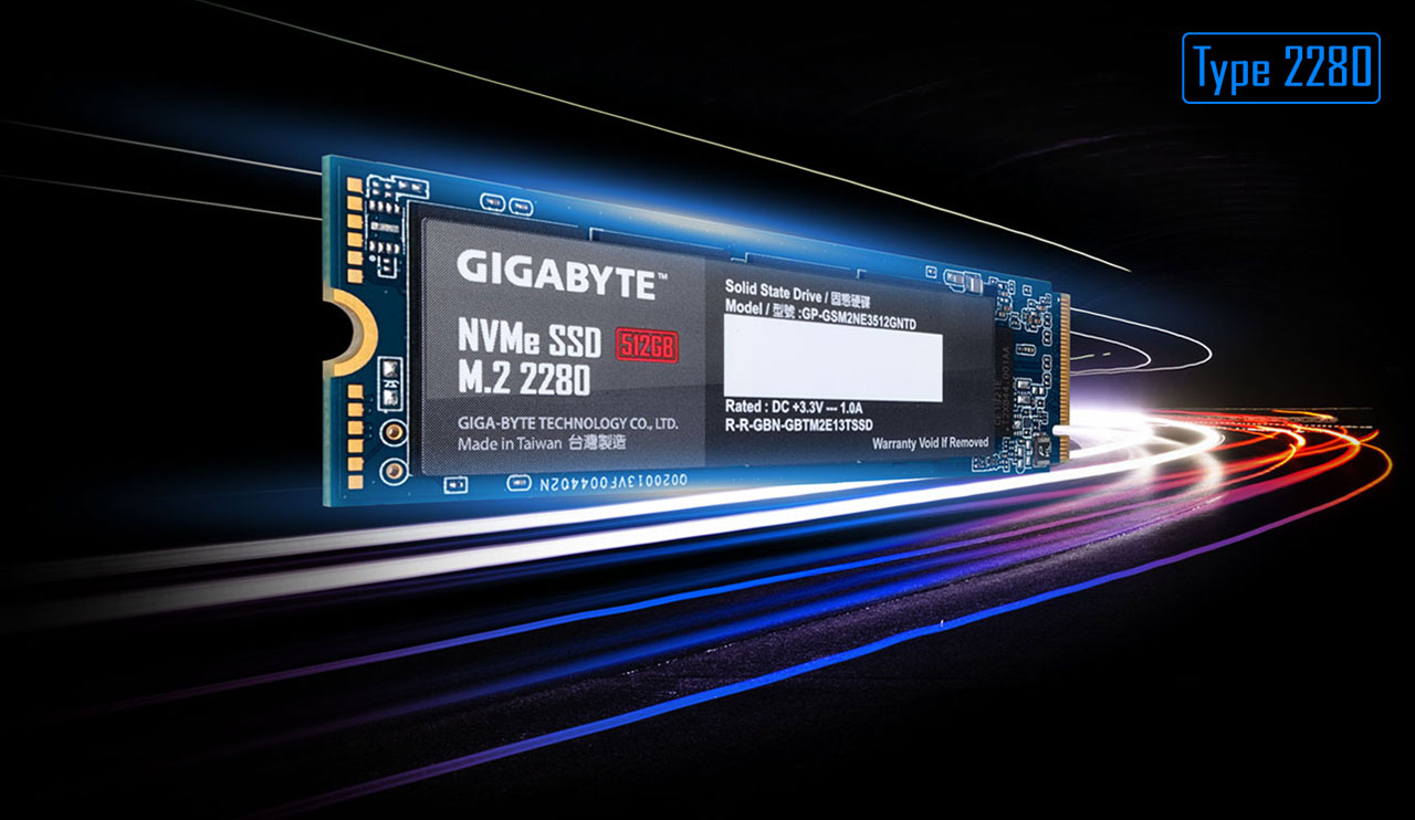 GIGABYTE M.2 2280 512GB PCI-Express 3.0 x4, NVMe 1.3 Internal 